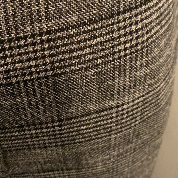 H&M Black Gray Crop Plaid Pants - Picture 3 of 5